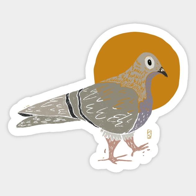 Pigeon Sticker by flywithsparrows